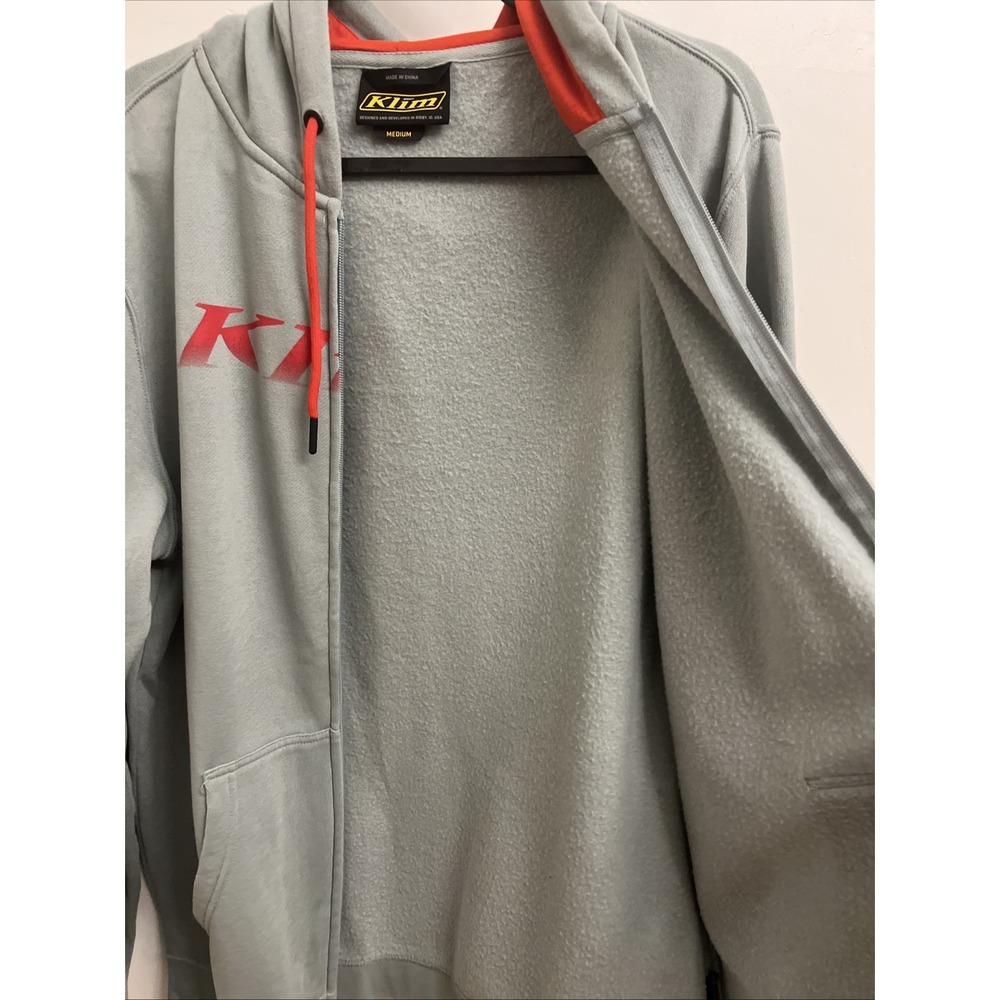 3708-000-130-647 KLIM SHADOW ZIP UP HOODIE MENS MEDIUM GRAY - Picture 6 of 7